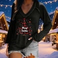 thumbnail image 1 of FDGIU Cute Christmas Graphic Tee for Women, Long Sleeve Crewneck Blouse, Cozy Loose Fit for Holiday Parties, 1 of 6