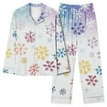 thumbnail image 1 of FDGIU Festive Christmas Pajama Set, Women's Printed Long Sleeve Pjs, Cozy Holiday Loungewear, 1 of 6