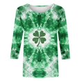 thumbnail image 1 of FDGIU St. Patrick's Shamrock Shirt for Women - Short Sleeve Crew Neck St. Patrick's Day Tee, 1 of 5