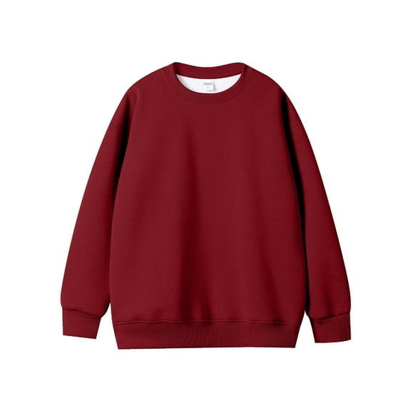 FDGIU Men's 2025 Crewneck Sweatshirt - Long Sleeve Lightweight Pullover, Fleece Lined Cozy Casual Top for Fall Winter