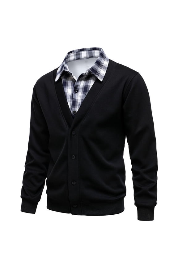 Men's 2025 Fall Plaid Shacket - Long Sleeve Button Down Jacket, Comfy Lined Flannel Shirt Coat with Pockets