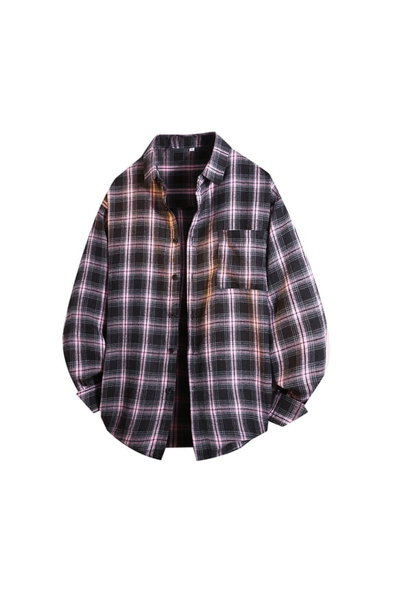 Men's 2025 Flannel Shirt Jacket - Button Down Plaid Shacket, Fleece Lined with Pockets, Long Sleeve Lightweight Fall Outerwear & Layering Piece