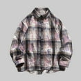 thumbnail image 1 of FDGIU Men's 2025 Flannel Shirt Jacket - Button Down Plaid Shacket, Fleece Lined with Pockets, Long Sleeve Lightweight Fall Outerwear & Layering Piece, 1 of 7