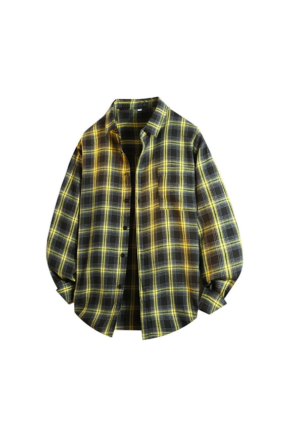 Men's 2025 Flannel Shirt Jacket - Button Down Plaid Shacket, Fleece Lined with Pockets, Long Sleeve Lightweight Fall Outerwear & Layering Piece
