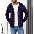 thumbnail image 1 of FDGIU Men's 2025 Plaid Flannel Jacket - Fleece Lined Full Zip Hoodie with Pockets, Winter Coat & Outdoor Workwear Casual Fall Winter Wear, 1 of 6