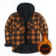 thumbnail image 1 of FDGIU Men's 2025 Plaid Flannel Jacket - Fleece Lined Full Zip Hoodie with Pockets, Winter Coat & Outdoor Workwear Casual Fall Winter Wear, 1 of 5