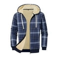 thumbnail image 1 of FDGIU Men's 2025 Plaid Flannel Jacket - Fleece Lined Full Zip Hoodie with Pockets, Winter Coat & Outdoor Workwear Casual Fall Winter Wear, 1 of 3