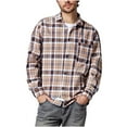 thumbnail image 1 of FDGIU Men's 2025 Plaid Flannel Shirt - Long Sleeve Button Down, Classic Pocket Casual Fall Top, 1 of 4