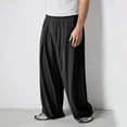 thumbnail image 1 of FDGIU Men's Cargo Pants - Vintage Straight Fit Jogger with Drawstring, Cargo Jogger Pants with Pockets, Trendy Sweatpants for Work & Vacation, 1 of 6