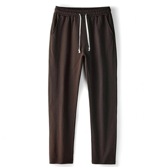 FDGIU Men's Cargo Pants - Vintage Straight Fit Jogger with Drawstring, Cargo Jogger Pants with Pockets, Trendy Sweatpants for Work & Vacation