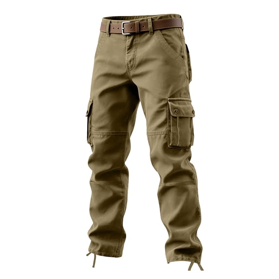 FDGIU Men's Casual Cargo Sweatpants, Loose Fit Joggers with Pockets for Hiking, Workout & Everyday