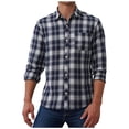 thumbnail image 1 of FDGIU Men's Fall Flannel Shirt - Button Down Plaid, Slim Fit Cozy Long Sleeve Fall Winter Layering Piece with Pocket, 1 of 6