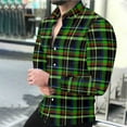 thumbnail image 1 of FDGIU Men's Fall Flannel Shirt - Button Down Plaid, Slim Fit Cozy Long Sleeve Fall Winter Layering Piece with Pocket, 1 of 7