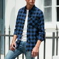 thumbnail image 1 of FDGIU Men's Flannel Shirt 2025 - Long Sleeve Button Down Plaid, Soft Fall Winter Casual Top, 1 of 7