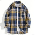 thumbnail image 1 of FDGIU Men's Flannel Shirt 2025 - Long Sleeve Button Down Plaid, Soft Fall Winter Casual Top, 1 of 7