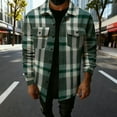 thumbnail image 1 of FDGIU ‌Men's Flannel Shirt Jacket - Plaid Button Winter Coat with Pockets Long Sleeves Outwear, 1 of 5