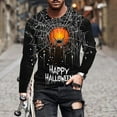 thumbnail image 1 of FDGIU Men's Halloween Graphic Tees Men Casual Round Neck Long Sleeve Pullover Halloween Printed T-Shirt Blouse Tops Casual Shirts, 1 of 5