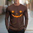 thumbnail image 1 of FDGIU Men's Halloween Graphic Tees Men Fashion Casual Print Sports Long Sleeves Round-Neck Blouses Shirts Casual Shirts, 1 of 5