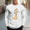 thumbnail image 1 of FDGIU Men's Halloween Graphic Tees Men Fashion Casual Print Sports Long Sleeves Round-Neck Blouses Shirts Casual Shirts, 1 of 5
