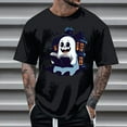 thumbnail image 1 of FDGIU Men's Halloween T-Shirt Plus Size Short Sleeve Shirts - Ghost Pumpkin Graphic Tee, Spooky Funny Costume Top, Loose Fit Short Sleeve Casual Shirt, 1 of 5