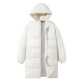 thumbnail image 1 of FDGIU Men's Heavy Duty Quilted Puffer Parka - Winter Long Coat with Hood, Windproof Cold Weather Outerwear, 1 of 3