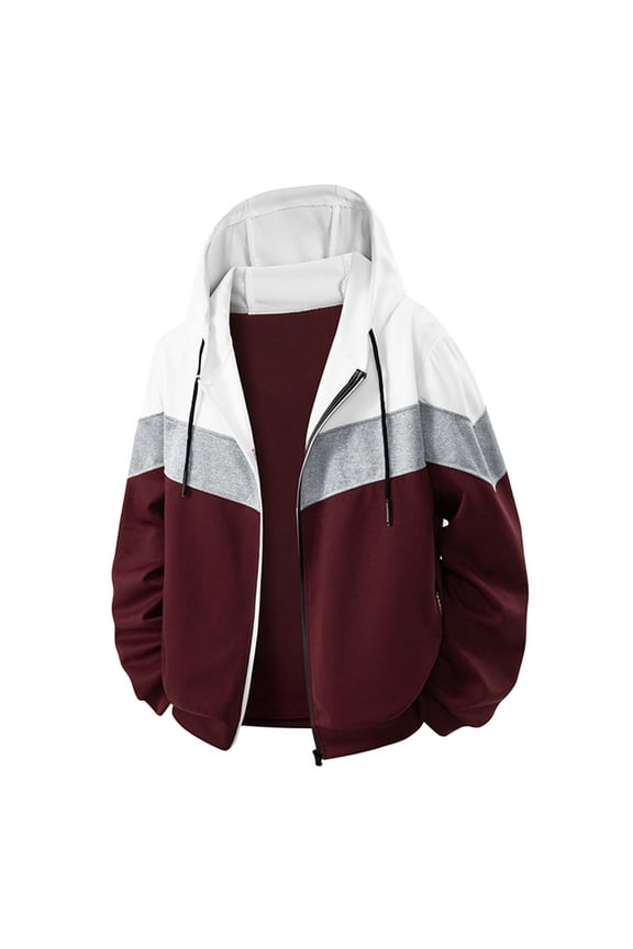 Men's Lightweight Fleece Hoodie - Loose Fit Pullover Sweatshirt for Work/Sports, Plus Size Fall Fashion