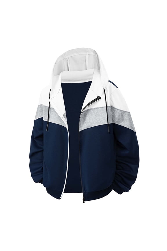 Men's Lightweight Fleece Hoodie - Loose Fit Pullover Sweatshirt for Work/Sports, Plus Size Fall Fashion