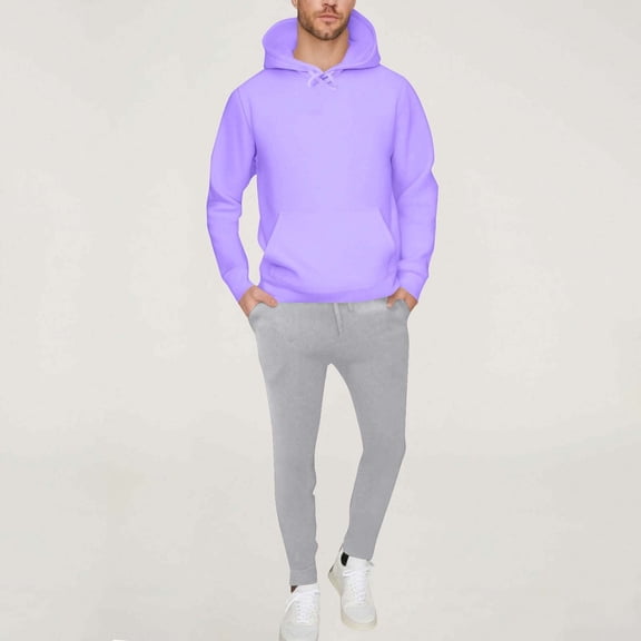 FDGIU Men's Oversized Fleece Hoodie - Long Sleeve Sweatshirt, 2025 Fall Winter Casual Wear
