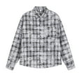 thumbnail image 1 of FDGIU Men's Plaid Flannel Shirt - Slim Fit Button Down, Cozy Long Sleeve Fall Winter Layering Piece with Pocket, Snap Front Checkered Casual Shirt, 1 of 7