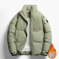 thumbnail image 1 of FDGIU Men's Puffer Jacket - Stand Collar Winter Thickened Quilted Parka, Warm Lightweight Cold Weather Coat, Multiple Colors, 1 of 7