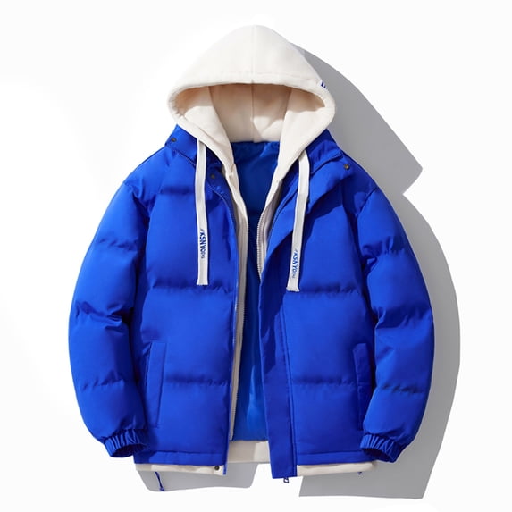 FDGIU Men's Puffer Jacket - Stand Collar Winter Thickened Quilted Parka, Warm Lightweight Cold Weather Coat, Multiple Colors