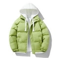 thumbnail image 1 of FDGIU Men's Puffer Jacket - Stand Collar Winter Thickened Quilted Parka, Warm Lightweight Cold Weather Coat, Multiple Colors, 1 of 4
