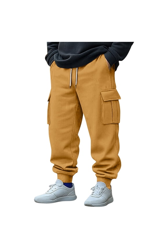 Men's Relaxed Fit Jogger Sweatpants - Comfy Casual Pants with Drawstring Waist & Pockets
