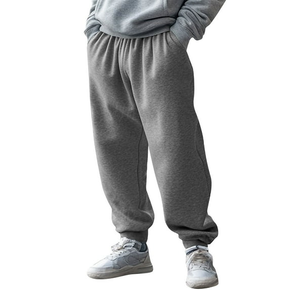 FDGIU Men's Relaxed Fit Soft Jogger Sweatpants - Drawstring Waist with Pockets, Athletic Casual Style