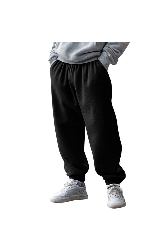 Men's Relaxed Fit Soft Jogger Sweatpants - Drawstring Waist with Pockets, Athletic Casual Style