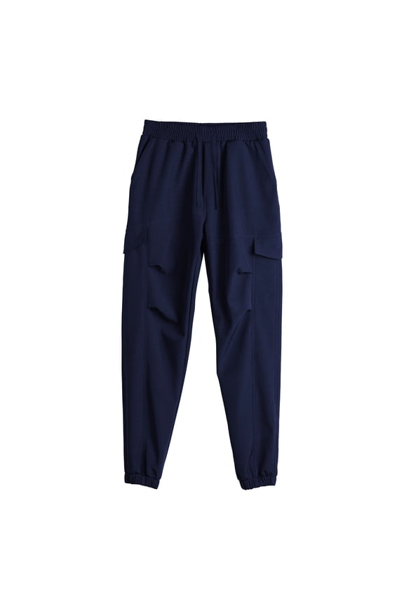 Men's Streetwear Cargo Jogger - Relaxed Fit with Pockets, Everyday Light Sweatpants Casual Pants