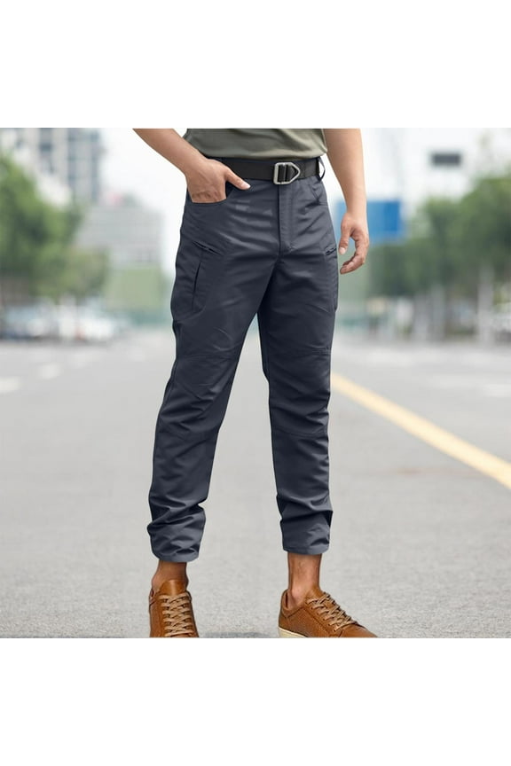 Men's Tactical Cargo Pants Fall 2025 - Lightweight Stretch Work Pants with Multi-Pockets, Outdoor Hiking Jogger Pants