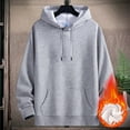 thumbnail image 1 of FDGIU Men's Thermal Fleece Hoodie - Winter Pullover Sweatshirt with Drawstring Hood and Kangaroo Pocket, Slim Fit Long Sleeve for Casual/Sports, 1 of 6