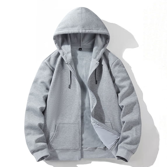 FDGIU Men's Thermal Fleece Hoodie - Winter Pullover Sweatshirt with Drawstring Hood and Kangaroo Pocket, Slim Fit Long Sleeve for Casual/Sports