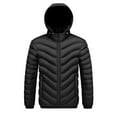 thumbnail image 1 of FDGIU Men's Versatile Quilted Puffer Jacket, Hooded Winter Coat with Hood, Warm Windproof Insulated Outerwear, 1 of 6