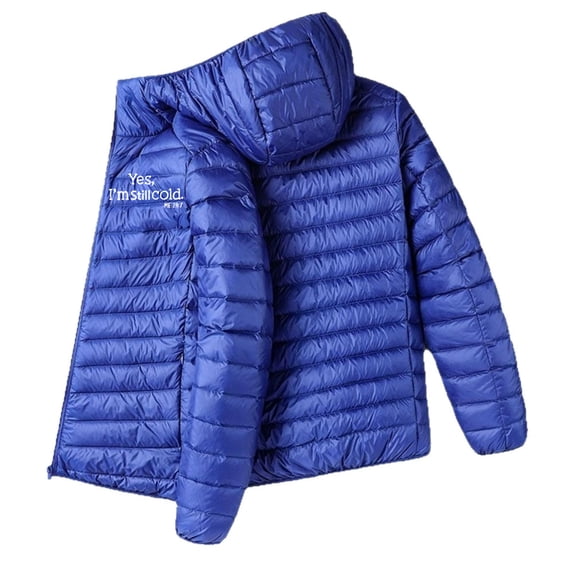 FDGIU Men's Versatile Quilted Puffer Jacket, Hooded Winter Coat with Hood, Warm Windproof Insulated Outerwear