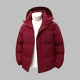 thumbnail image 1 of FDGIU Men's Versatile Quilted Puffer Jacket, Hooded Winter Coat with Hood, Warm Windproof Insulated Outerwear, 1 of 6