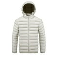 thumbnail image 1 of FDGIU Men's Versatile Quilted Puffer Jacket, Hooded Winter Coat with Hood, Warm Windproof Insulated Outerwear, 1 of 3
