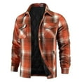thumbnail image 1 of FDGIU ‌Men's Winter Flannel Shirt Jacket - Heavy Thick Sherpa Lined Button Outwear, 1 of 6