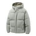 thumbnail image 1 of FDGIU Men's Winter Puffer Jacket - Hood Windproof Thermal Long Coat for Cold Weather, 1 of 3