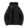 thumbnail image 1 of FDGIU Men's Winter Puffer Jacket - Hood Windproof Thermal Long Coat for Cold Weather, 1 of 2