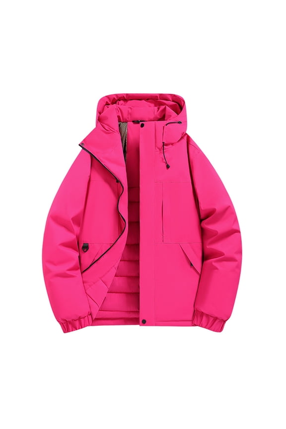 Men's Winter Puffer Jacket - Hood Windproof Thermal Long Coat for Cold Weather