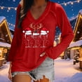 thumbnail image 1 of FDGIU Plus Size Christmas Tops for Women, Funny Xmas Tree Graphic Long Sleeve Tunic, Festive Holiday Tee, 1 of 6