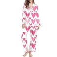 thumbnail image 1 of FDGIU ‌‌‌‌Plus Size Valentine Pajama Set for Women - Long Sleeve Button Down Sleepwear Pockets, 1 of 7