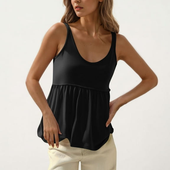 FDGIU Plus Size Women's 2025 Summer Boho Floral Tank Tops - Adjustable Spaghetti Strap Cami Blouse, Loose Fit Tunic for Vacation Beach Style